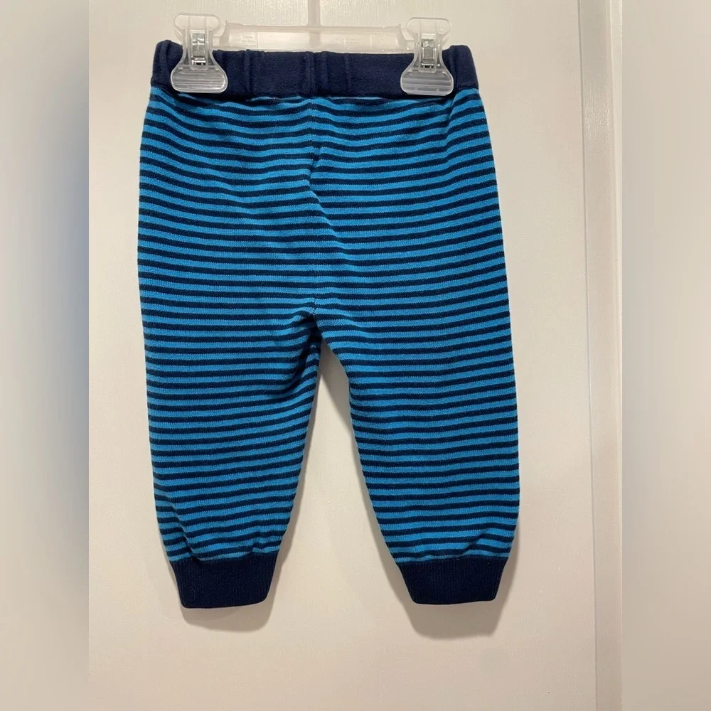 Blue Striped Baby Pants with Red Stars